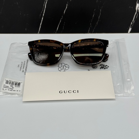 NEW GG1596SK 003 GUCCI HAVANA BROWN UNISEX GUCCI SUNGLASSES - Picture 12 of 13